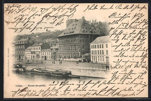Cpa liége mont piété - liége,, mont-de-piété