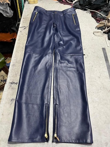 Pantalon décontracté cuir - en,