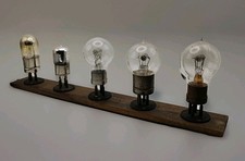 5 Lampes Types Métal TM tube