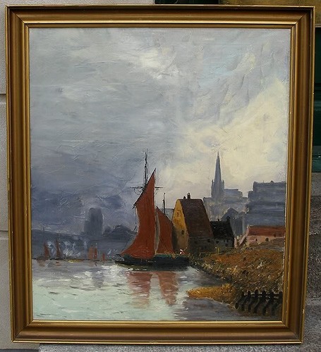 Tableau peinture huile sur - peinture,