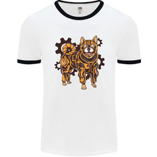 Shiba Inu Steampunk Dog Mens Ringer T-Shirt