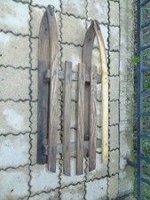 ancienne luge en bois déco