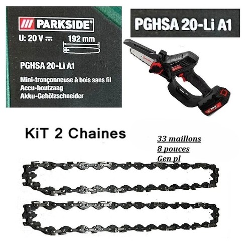 Chaine lot parkside - 2, 20v