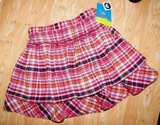 JUPE ROSE TISSEE RAYE MADRAS 2 volant 3 ans 4 ans 6 ans 7 ANS fille ROSE ét9,50€