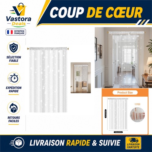 Rideau fils 100x200cm anti - à,