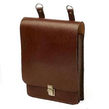 Original Nva Étui pour Cartes Cuir DDR Officier Meldetasche la Frontière Troupe