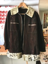 Manteau cuir daim 70's SUEDE