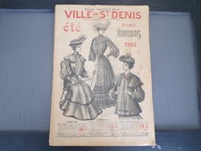 Catalogue ancien ville de St Denis 1904 avec échantillons de tissus