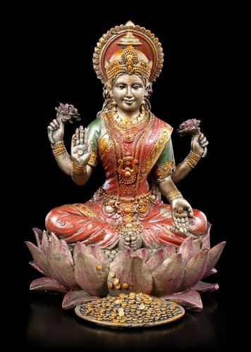 Lakshmi figurine sur fleur - figurine,