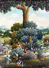 Dragan Mihailović The Pick 1991 Oil On Canvas Original 1 F Naive Art Rare