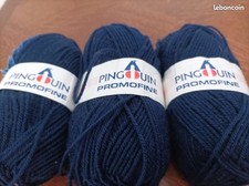 Lot 3 pelotes laine BLEU