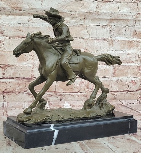 Bronze statue cowboy sur - bronze,
