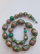 Collier Perles En Verre De Murano Ancien Antique Wedding Cake 1960