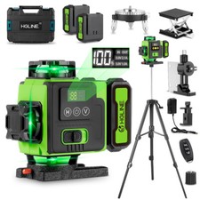 Niveau Laser 4D 16 Lignes Autonivelant de Niveaux Croix Vert Laser + Trépied