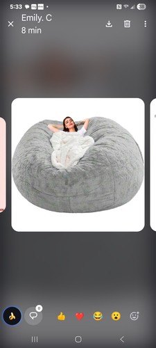 Nip bean bag chair cover - bean, adult