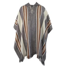 Alpaga Poncho Homme à Capuche