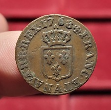 #129-2 ~ Louis XV - Liard 1768