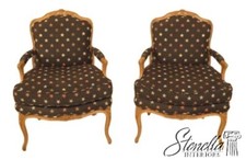 23831: Pair French Louis XIV Fauteuil Open Arm Chairs