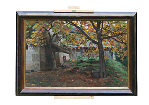 Paysage automne cour - d'automne, de