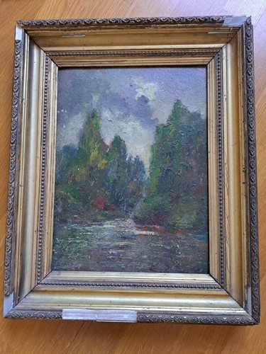 Huile sur panneau - , ancienne