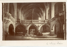 Haute Loire, La Chaise Dieu Vintage Albumen Print. Auvergne Albumen Print 
