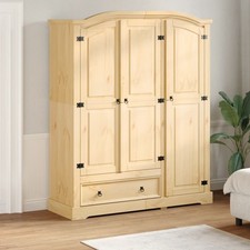 Garde-robe Armoire de Rangemen Organisateur Chambre Bois de Pin Massif vidaXL