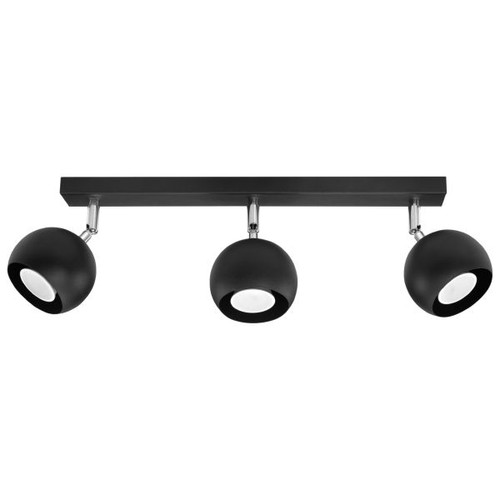 Plafonnier acier noir gu10 - gu10, 3