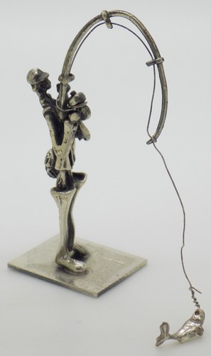 Miniature pêcheur argent 800 - pêcheur,