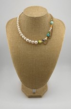 Joolz By Martha Calvo Happy Go Lucky 16 In Necklace FW Pearl Smiley Face Gold