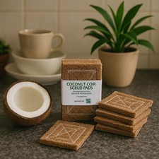 Compostable Dish Scourer Cleaning Pad 100% Natural Biodegradeable Coconut Fibre