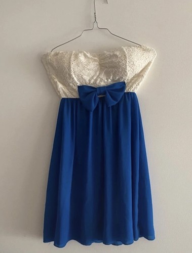 Robe bustier dentelle - , bicolore