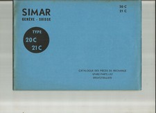SIMAR GENEVE - MOTOCULTEUR TYPE 20C 21C - 1954 / catalogue pièces de rechange