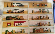 lot of 10 glass plates for magic lantern - length 30 cm