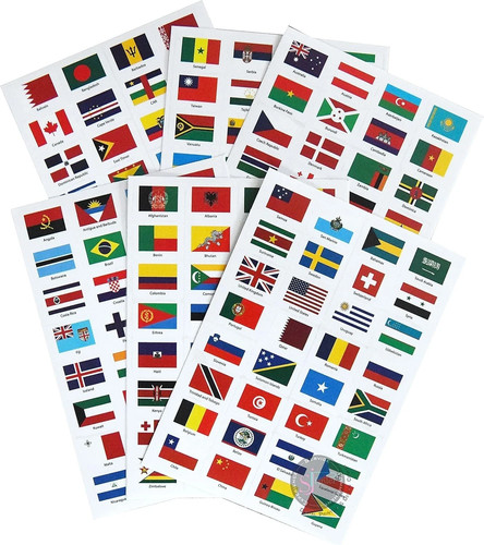 World flags stickers - world,