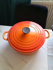 🐈‍⬛❤ Superbe cocotte en fonte orange  LE CREUSET n° 29 excellent état