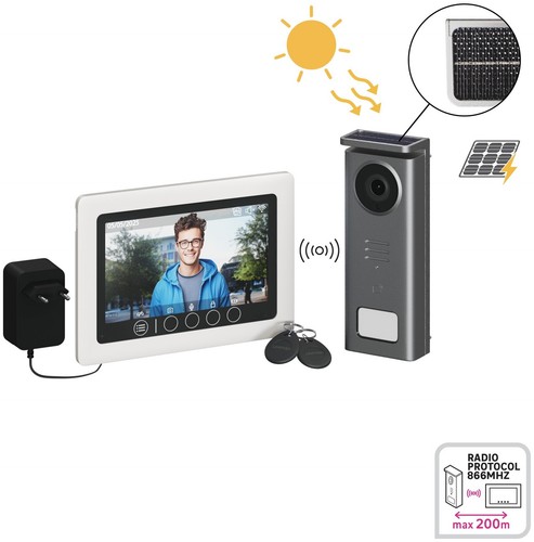 Visiophone sans fil solaire