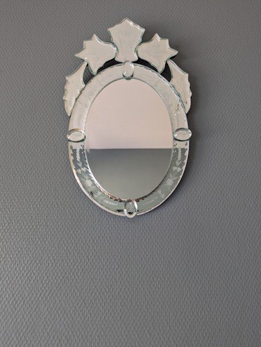 Miroir vénitien verre gravé
