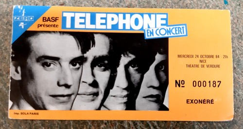 Ticket billet place concert - ticket,