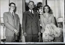 1951 Press Photo Prince Baudouin, King Leopold III & wife Princess De Rethy