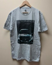 Powertex Honda Civic Type R Car Gray Graphic T-shirt - M, L, XL, 2X & 3X
