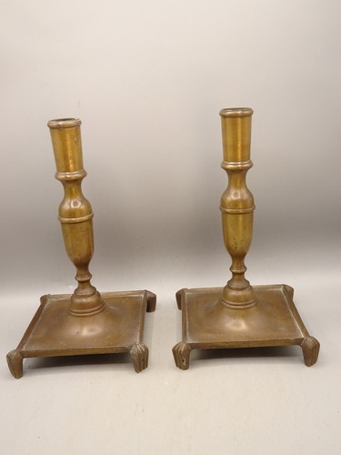 Paire bougeoirs anciens - paire,