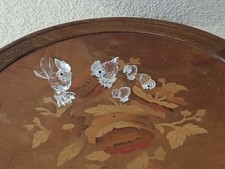 swarovski figurines Cristal Famille Coq Poule Poussins Signé Vintage 1980 Rare