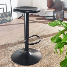 FineBuy Tabouret de Bar Noir