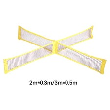 Filet de volley-ball et de badminton à 4 voies pour parc, jardin et