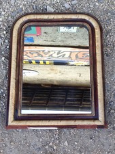 Ancien miroir cadre bois et platre peint vintage années 1950 déco bistrot