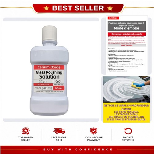 Solution polissage verre - , oxyde