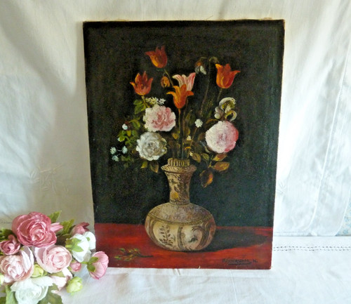 Ancien tableau huile toile