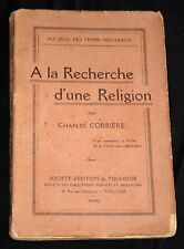 TEMPS NOUVEAUX A LA RECHERCHE D'UNE RELIGION CORBIÈRE ÉDITION TOULOUSE EO 1920
