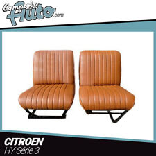 Garnitures sièges avant pour Citroën HY série 3 en simili cuir cognac