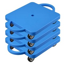 4 Pieces Sports Scooter Board Bulk Sitting Scooter Board with Handles Plastic...